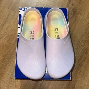 Birkenstock Super Birki Lavender Fog Purple Clog Shoe SZ 9 EU 40 with box